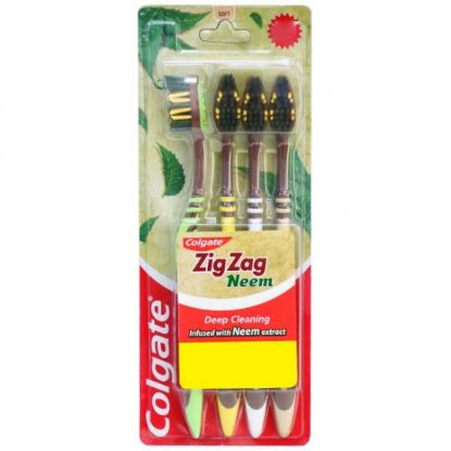 Picture of Colgate Zigzag Neem Deep Clean Brush 4pc