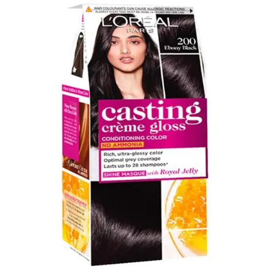 Picture of L'Oreal Paris Casting Creme Gloss hair Color 200 Ebony Black - 72ml+87.5gm