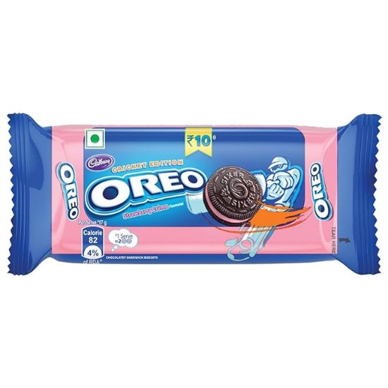 Picture of Cadbury Oreo Strawberry Cream Biscuits 43.75Gm