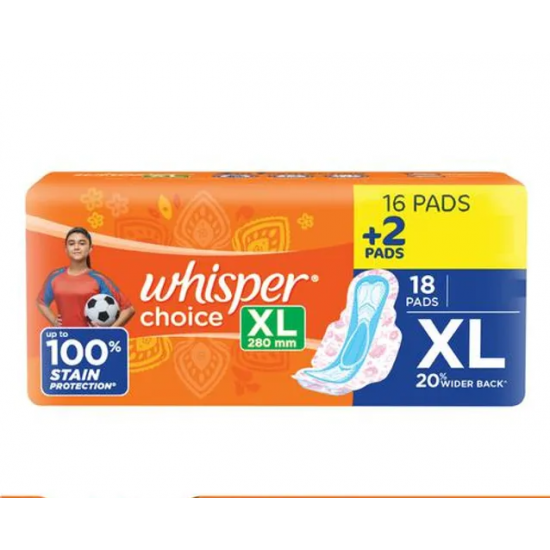 Picture of Whisper Choice Sanitary - Provides Up To 100% Stain Protection (XL)18 pads