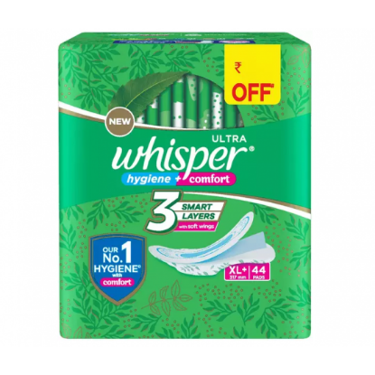 Picture of Whisper Ultra Hygiene & Comfort  Sanitary Pads (XL+)  44 Pads