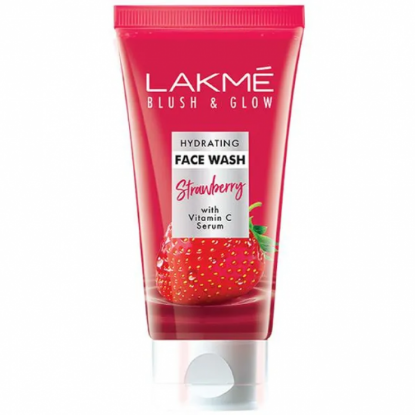 Picture of Lakme Brush & Glow Strawberry Face Wash With Vitamin C Serum 100gm