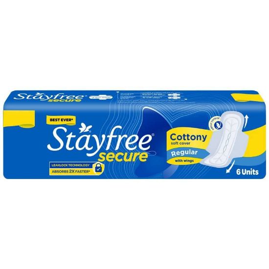Picture of Stayfree Secure Dry Cover Regular 6 pads