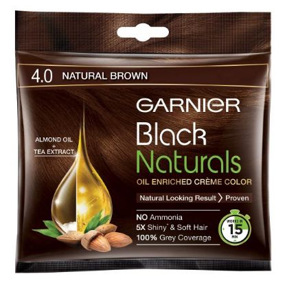 Picture of Garnier Black Natural Brown Color Shade (4.0) 40gm