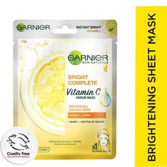 Picture of Garnier Skin Naturals Bright Complete Vitamin C Lemon Serum Mask 28gm
