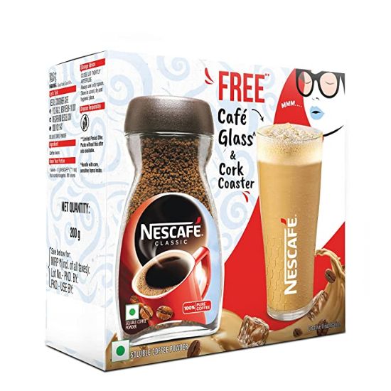 Picture of Nescafe Classic Instant Cold Coffee Powder - 190gm (Get Cafe Jar & Cork Coaster Free)