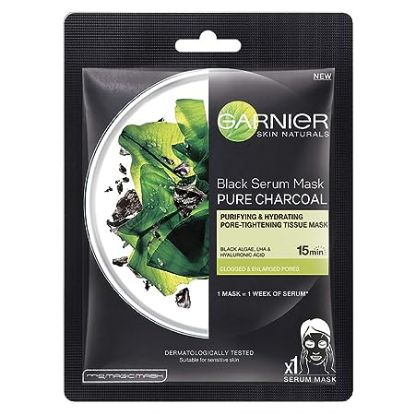 Picture of Garnier Skin Naturals Black Serum Mask Pure Charcoal 28gm