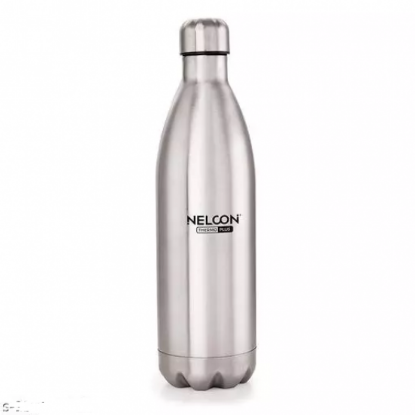 Picture of Nelcon Cola Thermo Plus Water Bottle With Double Walled 1000 ml  (Silver)