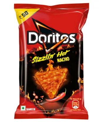 Picture of Doritos Nacho Sizzlin Hot Crunchy Snack 78gm