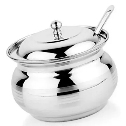 Picture of Stainless Steel Ghee Pot With Spoon & MultiColourt no 1 - 150ml
