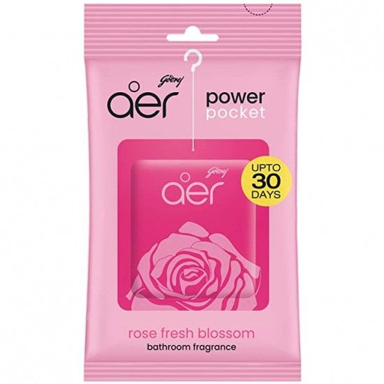 Picture of Godrej Aer Power Pocket Bathroom Freshener – Rose Fresh Blossom 10gm