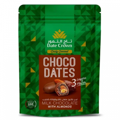 Picture of Date Crown Choco Dates ( Milk Chocolate with Almonds) 250gm