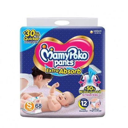 Picture of MamyPoko Extra Absorb Pants (S) 68 count (4~8kg)
