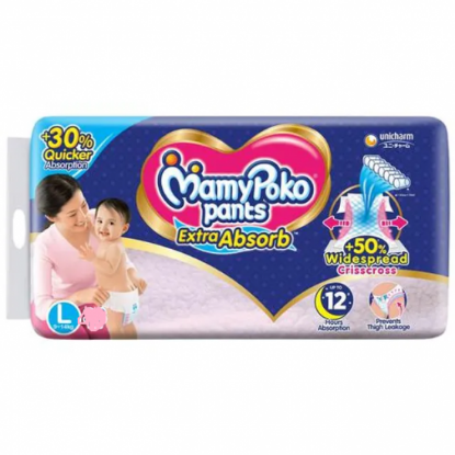 Picture of MamyPoko Extra Absorb Pants (L) 22 count (9~14kg)	