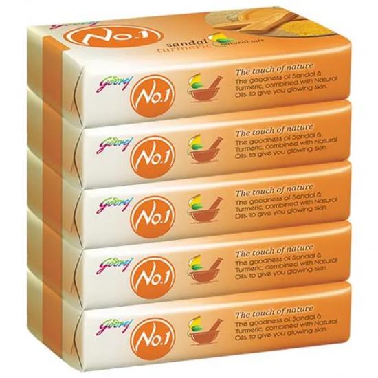 Buy Godrej No 1 Sandal And Turmeric Soap 150 Gm X 4 Online at Best Prices  in India | Qubitlink.com