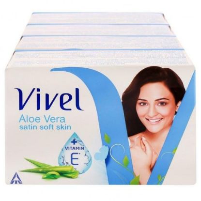 Picture of Vivel Aloe Vera Satin Soft Skin Soap 100gm (Buy 4 Get 1 Free)