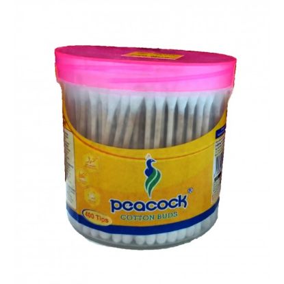 Picture of Peacock Cotton Buds Round 240pcs 