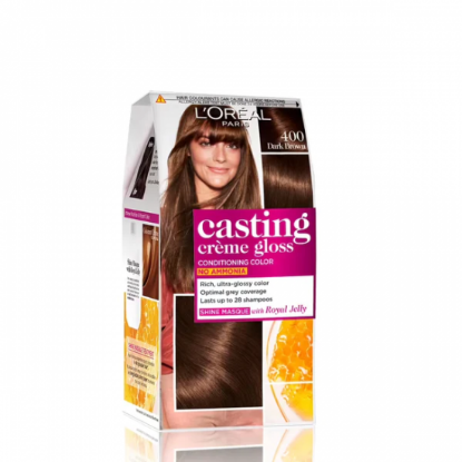Picture of L'Oreal Paris Casting Creme Gloss Hair Color - 400 Dark Brown - 72ml+87.5gm