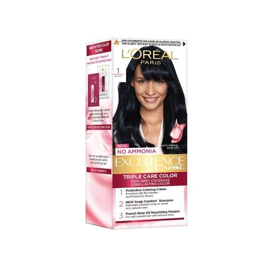 Picture of L'Oreal Paris Excellence Crème Hair Color -1Black 25ml+25gm