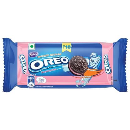 Picture of Cadbury Oreo Strawberry Cream Biscuits 43.75Gm