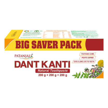 Picture of Patanjali Dant Kanti Natural Toothpaste 200gm ( pack of 3 )