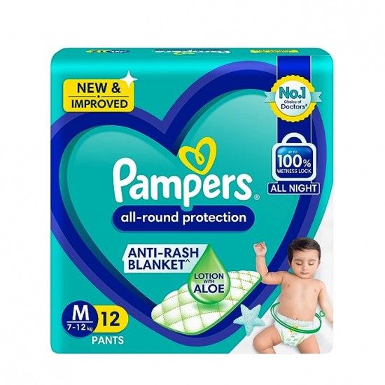 Picture of Pampers All Round Protection Pants (M) 12 count ( 7-12kg )
