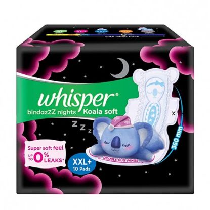 Picture of Whisper Bindazzz Night Koala Soft Sanitary Pads (XXL+)  10 Pand