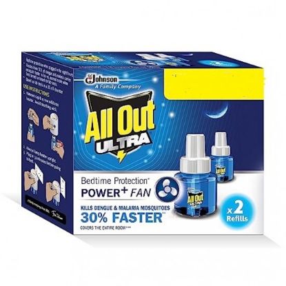 Picture of All Out Ultra Power+ Fan Mosquito Repellent Refill 45 ml ( Pack Of 2 )