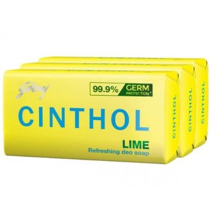 Picture of Cinthol Lime Refreshing Deo Soap 125gm (Pack of 3)