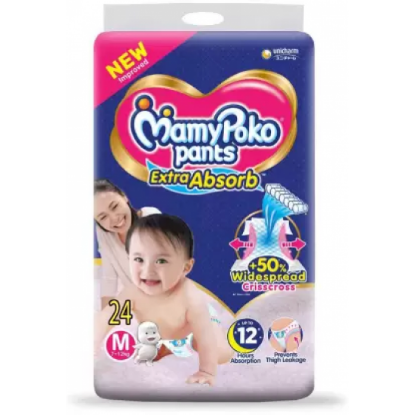 Picture of MamyPoko Extra Absorb Pants (M) 24 count (7~12kg)	
