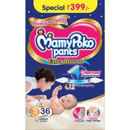 Picture of MamyPoko Extra Absorb Pants (S) 30 count (4~8kg)
