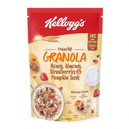 Picture of Kellogg's Crunchy Granola Honey  Almonds, Strawberries & Pumpkin Seeds 450gm