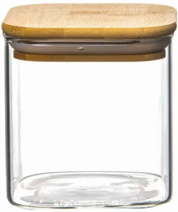 Picture of Glass Storage Jar with Wooden Lid - (750ml)