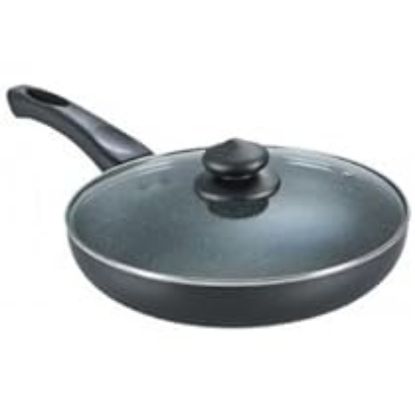 Picture of Prestige Omega Deluxe Black Round Granite Coated Non-Stick Frying Pan with Lid 240wl