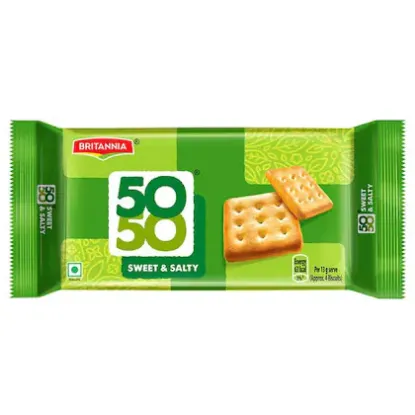 Picture of Britannia 50-50 Sweet & Salty Biscuits 188gm