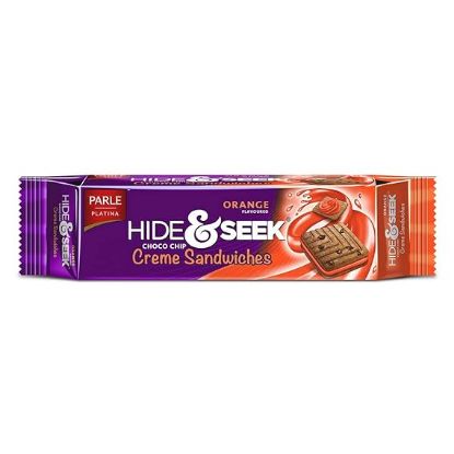 Picture of Parle Hide & Seek Orange Choco Chip Creme Sandwich Biscuits 100 gm