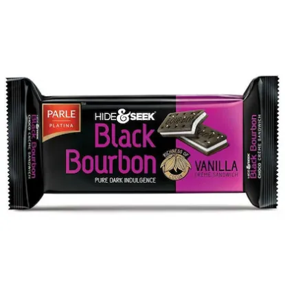 Picture of Parle Hide & Seek Black Bourbon Vanilla Cream Biscuits 100 gm 