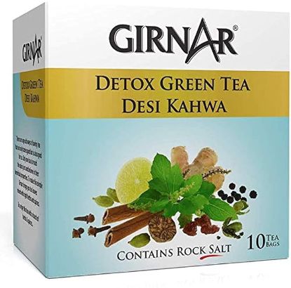 Picture of Girnar Desi Kahwa Detox Green Tea Bags 10 pcs