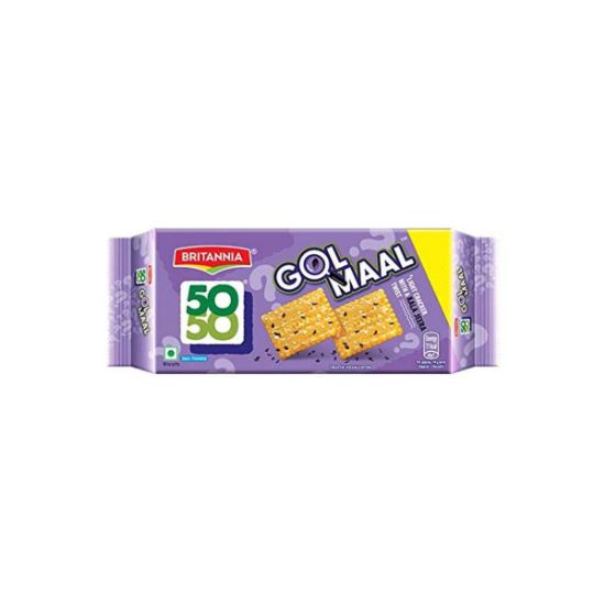 Picture of Britannia 50-50 Gol Maal Biscuit 110 gm