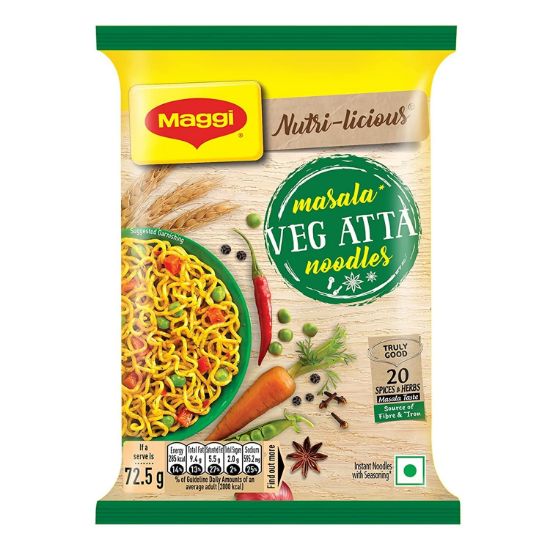 Picture of Maggi Nutri-Licious Masala Veg Atta Noodles 72Gm