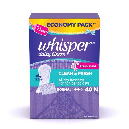 Picture of Whisper Clean & Fresh Normal Daily Liners 40 pcs