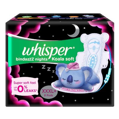 Picture of Whisper Bindazzz Night Koala Soft Sanitary Pad |XXXL+8Pads