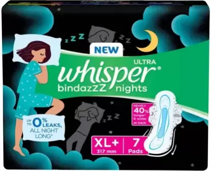 Picture of Whisper Ultra Bindazzz Nights Pads XL+7Pads