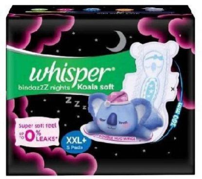 Picture of Whisper Bindazzz Nights Koala Soft Sanitary Pads XXL+5Pads
