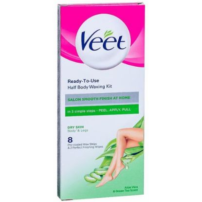 Picture of Veet Ready to Use Half Body Waxing Kit for Dry Skin 8 pcs