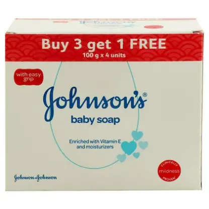 Picture of Johnson's Baby Soap 100 gm (Buy 3 Get 1 Free)