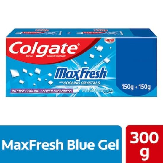 Picture of Colgate Max Fresh Peppermint Ice Blue Gel Toothpaste 150gm (pack of 2)