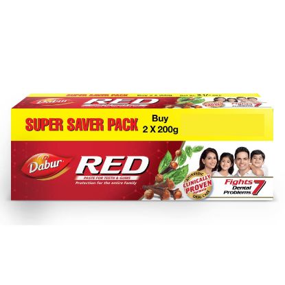 Picture of Dabur Red Paste For Teeth & Gum Toothpaste 200gm ( pack of 2 )