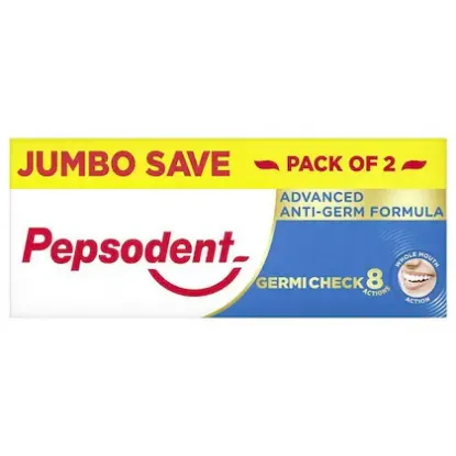 Picture of Pepsodent Germicheck 8 With Clove And Neem Oil,  Jumbo Save Pack 2*150gm