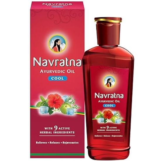 Picture of Navratna Ayurvedic Cool Hair Oil with 9 Active Herbal Ingredients 500ml